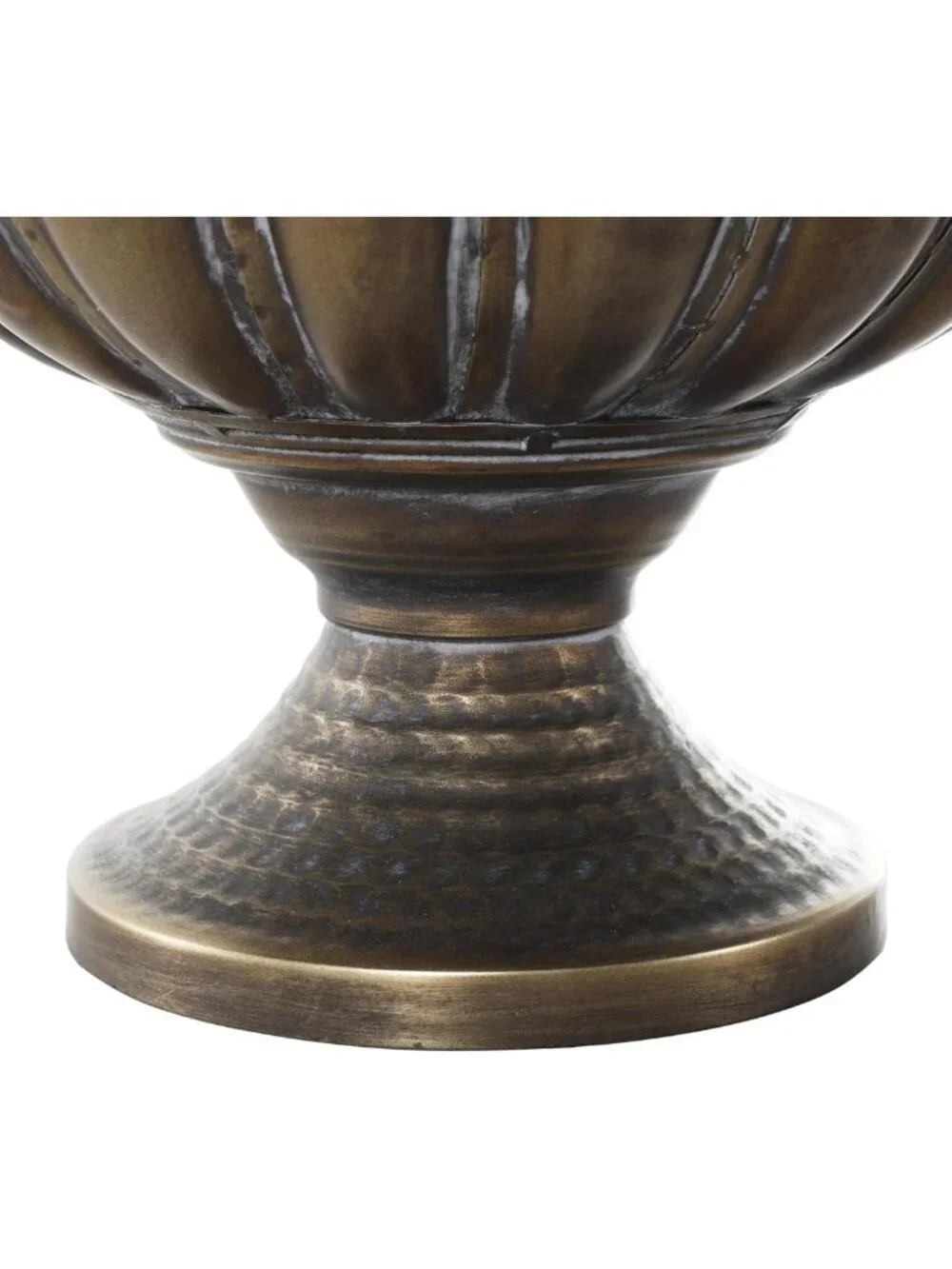Urn-Shaped Metal Decorative Vase with Cut Outs - 12